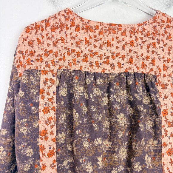 LOGO Lab by Lori Goldstein 3/4 Sleeve Crew Neck Bed Jacket Floral Size Large L - Picture 14 of 16